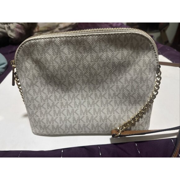 Michael Kors Medium Dome Signature Crossbody Bag Logo Shoulder Bag Purse - Picture 3 of 6